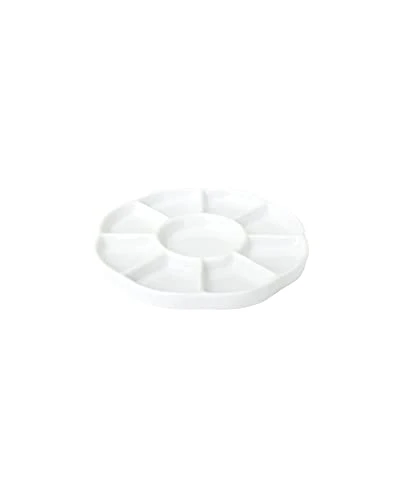 Palette Porcelain Flat Flower 5 1/4" X 1/2" 9 Sections 3 Palette Porcelain Flat Flower 5 1/4" X 1/2" 9 Sections