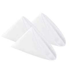 Cloth Napkins 17x17 Inch Washable Polyester Dinner Napkins Soft Table Napkins For Wedding Party Dining Banquet(White,100PCS)
