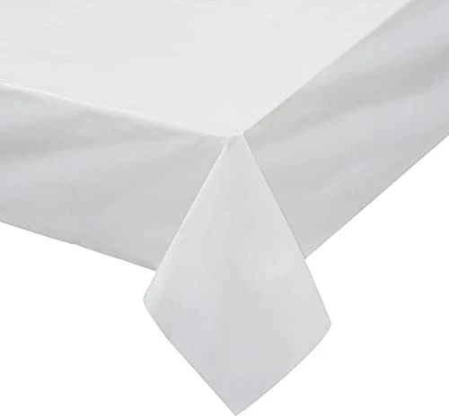 Lastic Table Cloth For Parties, Disposable Tablecloth 54" X 108", Pack Of 6, White Rectangle 9 Lastic Table Cloth For Parties, Disposable Tablecloth 54" X 108", Pack Of 6, White Rectangle - Image 7