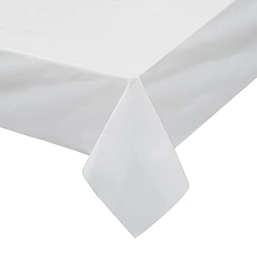 Lastic Table Cloth For Parties, Disposable Tablecloth 54" X 108", Pack Of 6, White Rectangle 3 Lastic Table Cloth For Parties, Disposable Tablecloth 54" X 108", Pack Of 6, White Rectangle