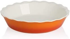 Ceramic Pie Pan For Baking, 10 Inches Round Baking Dish For Dinner, Non-Stick Pie Plate With Soft Wave Edge For Apple Pie, Pumpkin Pie, Pot Pies (White) 26 Ceramic Pie Pan For Baking, 10 Inches Round Baking Dish For Dinner, Non-Stick Pie Plate With Soft Wave Edge For Apple Pie, Pumpkin Pie, Pot Pies (White) -Wilton Shop 216VaX19fPL. AC