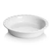 Porcelain Pie Pan For Baking, 9 Inch Pie Dish, 52 Ounce Non-Stick Pie Plate For Apple Pie, Pumpkin Pie, Pot Pies, Round Baking Dish Pan For Dinner, Oven Safe, White -Wilton Shop 2174lhGcANL