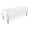 - 20 Premium 60" X 126" Tablecloths For Wedding/Banquet/Restaurant - Rectangular Polyester Fabric Table Cloths - White