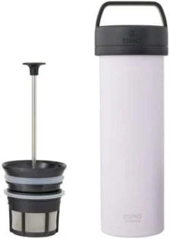 - P0 Ultralight French Press - Double Walled Stainless Steel Vacuum Insulated Coffee And Tea Maker, Portable And Durable Coffee Press For Travel, Camping, And Everyday Use - 16oz, (Cranberry) -Wilton Shop 21BlWspcg9L. AC