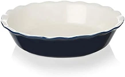 Ceramic Pie Pan For Baking, 10 Inches Round Baking Dish For Dinner, Non-Stick Pie Plate With Soft Wave Edge For Apple Pie, Pumpkin Pie, Pot Pies (White) 17 Ceramic Pie Pan For Baking, 10 Inches Round Baking Dish For Dinner, Non-Stick Pie Plate With Soft Wave Edge For Apple Pie, Pumpkin Pie, Pot Pies (White) - Image 15