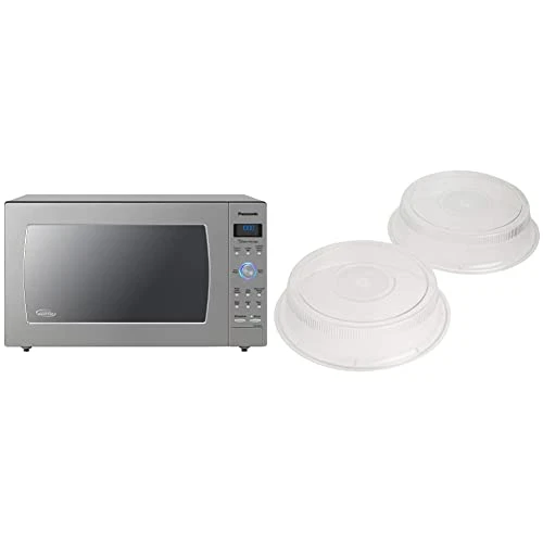 Panasonic Oven With Cyclonic Wave Inverter Technology, 1250W, 2.2 cu.ft. (Stainless Steel/Silver), Stainless & Nordic Ware Deluxe Microwave Cover, 2-Pack, Clear 3 Panasonic Oven With Cyclonic Wave Inverter Technology, 1250W, 2.2 cu.ft. (Stainless Steel/Silver), Stainless & Nordic Ware Deluxe Microwave Cover, 2-Pack, Clear