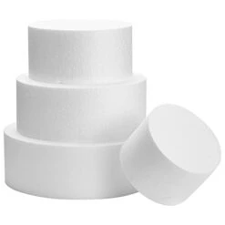 4-Piece Round Foam Cake Dummies For 16" Tall Fake Wedding Cake In 4 Sizes, For Decorating And Crafts, Baking Displays, Wedding Cake Design (6, 8, 10, And 12-Inch Sizes) -Wilton Shop 21EBS5kCIdL