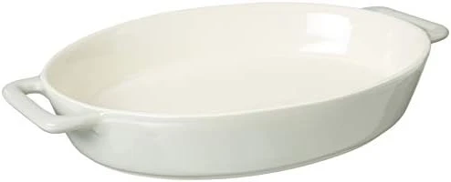 Stoneware Oval Baking Dish, 14x9.5x2.5, White 9 Stoneware Oval Baking Dish, 14x9.5x2.5, White - Image 7