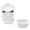 6 Oz Porcelain Square Bowl, Square Ramekins For Pudding And Snacks, Porcelain Dip Bowls, Small Serving Bowls For Dip Sauce And Baking, Oven Safe, White, Set Of 6