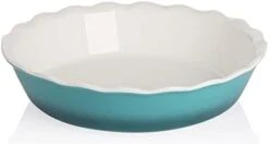 Ceramic Pie Pan For Baking, 10 Inches Round Baking Dish For Dinner, Non-Stick Pie Plate With Soft Wave Edge For Apple Pie, Pumpkin Pie, Pot Pies (White) 23 Ceramic Pie Pan For Baking, 10 Inches Round Baking Dish For Dinner, Non-Stick Pie Plate With Soft Wave Edge For Apple Pie, Pumpkin Pie, Pot Pies (White) -Wilton Shop 21PXND2COrL. AC