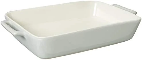 Stoneware Oval Baking Dish, 14x9.5x2.5, White 7 Stoneware Oval Baking Dish, 14x9.5x2.5, White - Image 5