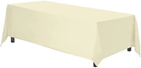 Rectangle Tablecloth | 90 X 132 Inch - White Rectangular Table Cloth For 6 Foot Table In Washable Polyester | Great For Buffet Table, Parties, Holiday Dinner, Wedding & Baby Shower 17 Rectangle Tablecloth | 90 X 132 Inch - White Rectangular Table Cloth For 6 Foot Table In Washable Polyester | Great For Buffet Table, Parties, Holiday Dinner, Wedding & Baby Shower - Image 15