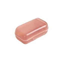 Soap Holder Travel Soap Box With Lid Dormitory Bathhouse Sealed Portable Creative Soap Box Multi-Function Storage Box Portable Soap Dishes (Color : Pink)