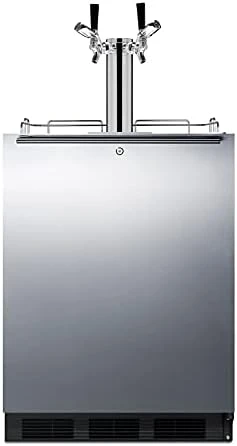 BC58BLBIADALock Built-In Undercounter ADA Height Commercially Listed Dual Tap Beer Dispenser With Stainless Steel Wrapped Door, Front Lock, Black Cabinet And Two TapLocks 6 BC58BLBIADALock Built-In Undercounter ADA Height Commercially Listed Dual Tap Beer Dispenser With Stainless Steel Wrapped Door, Front Lock, Black Cabinet And Two TapLocks - Image 4