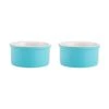 Baker's Advantage Set Of 2 Ceramic Multi-Purpose Ramekin, 7-Ounce, Teal -Wilton Shop 21Tyu8kB2RL