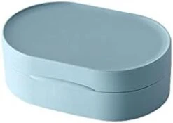 Soap Box Multifunctional Travel Portable Sealed Waterproof Soap Box With Lid, Home Countertop Soap Box (Color : Blue) -Wilton Shop 21U1qrN1GL. AC