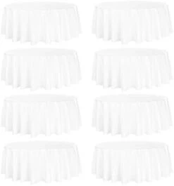 8 Pack Thick Premium Round Tablecloth 90 Inch Round Table Covers Bulk Washable Polyester Fabric Round Table Clothes For Wedding Party Reception Banquet Buffet Restaurant (Black, 90 Inch) -Wilton Shop 21VUjqSfDjL. AC 1