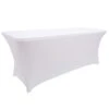 Spandex Table Covers 6 Feet, Stretch/Fitted Table Covers For 6 Feet Folding Table, Rectangular Spandex Table Cloths For Wedding Party Or Event (6FT-1PC, White) -Wilton Shop 21WJrJ55e1L