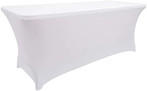 Spandex Table Covers 6 Feet, Stretch/Fitted Table Covers For 6 Feet Folding Table, Rectangular Spandex Table Cloths For Wedding Party Or Event (6FT-1PC, White) 10 Spandex Table Covers 6 Feet, Stretch/Fitted Table Covers For 6 Feet Folding Table, Rectangular Spandex Table Cloths For Wedding Party Or Event (6FT-1PC, White) - Image 8