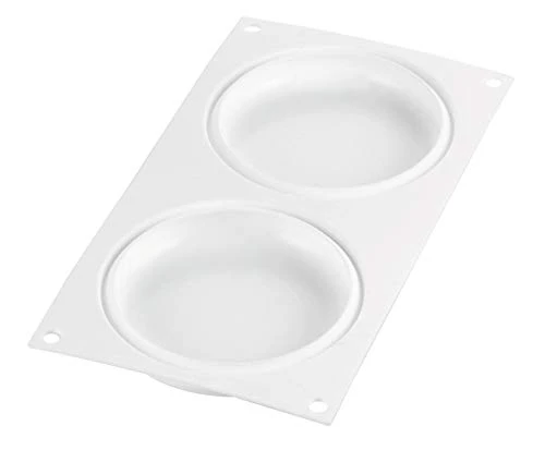 Silikomart "Kit Tarte Ring 120": 2 Silicone Molds, Each With 2 Cavities, Each Cavity 4.13 Inch Diameter X 0.66 Inch High, Plus 4 Heat-Resistant Perforated Plastic Cutting Rings 5 Silikomart "Kit Tarte Ring 120": 2 Silicone Molds, Each With 2 Cavities, Each Cavity 4.13 Inch Diameter X 0.66 Inch High, Plus 4 Heat-Resistant Perforated Plastic Cutting Rings - Image 3