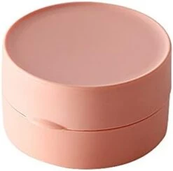 Soap Box Round Shape Storage Box Travel Portable Sealed Soap Box Waterproof Soap Storage Cases Bathroom Washroom Supplies Soap Storage (Color : Pink) -Wilton Shop 21bnF5W9XKL. AC