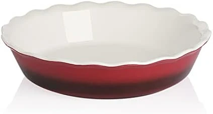 Ceramic Pie Pan For Baking, 10 Inches Round Baking Dish For Dinner, Non-Stick Pie Plate With Soft Wave Edge For Apple Pie, Pumpkin Pie, Pot Pies (White) 14 Ceramic Pie Pan For Baking, 10 Inches Round Baking Dish For Dinner, Non-Stick Pie Plate With Soft Wave Edge For Apple Pie, Pumpkin Pie, Pot Pies (White) - Image 12