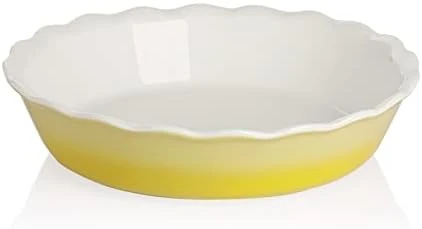 Ceramic Pie Pan For Baking, 10 Inches Round Baking Dish For Dinner, Non-Stick Pie Plate With Soft Wave Edge For Apple Pie, Pumpkin Pie, Pot Pies (White) 15 Ceramic Pie Pan For Baking, 10 Inches Round Baking Dish For Dinner, Non-Stick Pie Plate With Soft Wave Edge For Apple Pie, Pumpkin Pie, Pot Pies (White) - Image 13
