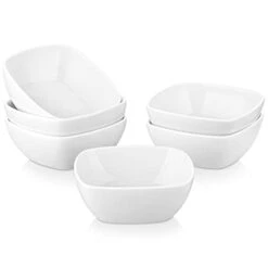 White Ramekins, 5 OZ Porcelain Souffle Dishes Ramekins, Baking Dipping Dishes Cups Ramekin Bowls For Dessert, Ice Cream, Set Of 6, Series Ramekin