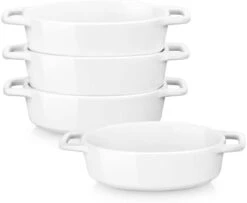 6 OZ Creme Brulee Ramekins, LOVECASA Souffle Dish Oven Safe Oval Double Handle Ramekins For Baking, Ice Cream, Chicken Pot Pies, Set Of 4, Multi Color 16 6 OZ Creme Brulee Ramekins, LOVECASA Souffle Dish Oven Safe Oval Double Handle Ramekins For Baking, Ice Cream, Chicken Pot Pies, Set Of 4, Multi Color -Wilton Shop 21zVHGVZEL. AC