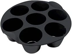 GENERIC Food Tray Baking Silicone Moulds Fryer Home Round Tray Silicone Baking Air Fryer Mould (black, 18x18x5cm) -Wilton Shop 310NpH rBEL. AC