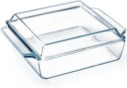 Mini-1 QT Rectangular Glass Casserole Dish With Glass Lid, (Single Serving) Glass Bakeware With Lid Glass Microwave Casserole Dish Lidded Small Casserole Dish -Wilton Shop 310wCkV9dSL. AC