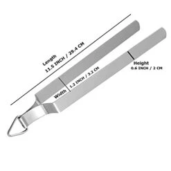 Ss Steel Roasting Net Double Sided With Tong Set Of 2,Cooking Rack For Papad And Khakras,For Baking Rotis And Parathas-Silver -Wilton Shop 3110yLJFNVL