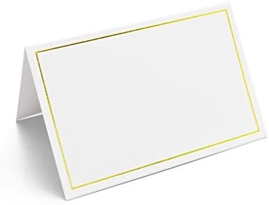 50 Pcs White Blank Place Cards - Textured Table Tent Cards Seating Place Cards For Weddings Banquets Dinner Parties 2.5" X 3.75" 6 50 Pcs White Blank Place Cards - Textured Table Tent Cards Seating Place Cards For Weddings Banquets Dinner Parties 2.5" X 3.75" - Image 4