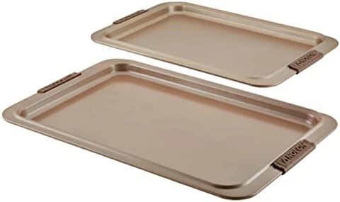 Advanced Nonstick Bakeware Cookie Pan Set/Baking Sheets With Silicone Grips, 11" X 17", Bronze 10 Advanced Nonstick Bakeware Cookie Pan Set/Baking Sheets With Silicone Grips, 11" X 17", Bronze - Image 8
