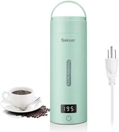 Mall Electric Tea Kettle Travel Portable Mini Coffee Kettle, With 4 Variable Presets, Personal Hot Water Boiler 304 Stainless Steel With Auto Shut-Off & Boil Dry Protection, BPA-Free -Wilton Shop 311sgXUjRZL. AC