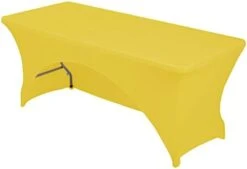 4 Ft. Black Rectangular Spandex Table Cover Open Back Fitted Stretch Tight Table Cloth Tradeshows Vendors -Wilton Shop 311w5gQVHoL. AC