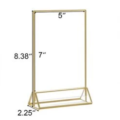 Acrylic Gold Sign Holder, 5x7 Gold Acrylic Picture Frames Clear Double Sided Menu Holder For Wedding Table Number 6 Pack 15 Acrylic Gold Sign Holder, 5x7 Gold Acrylic Picture Frames Clear Double Sided Menu Holder For Wedding Table Number 6 Pack -Wilton Shop 31268amIrEL