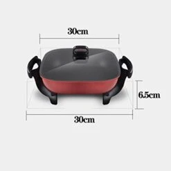 Family Size Rapid Heat Electric Skillet, Electric Ceramic Titanium Skillet, Easy To Clean, Non-stick Electric Skillet With Glass Vented Lid, Red 12 Family Size Rapid Heat Electric Skillet, Electric Ceramic Titanium Skillet, Easy To Clean, Non-stick Electric Skillet With Glass Vented Lid, Red -Wilton Shop 3128TyxvcWL