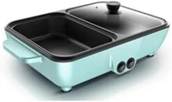 WAZTT Home And Travel Non-Stick Frying Pan Dual Purpose Electric Grill With Hot Pot Cooking Pot Cooking Pot (Color : D, Size : 34.5 * 22 * 8cm) 17 WAZTT Home And Travel Non-Stick Frying Pan Dual Purpose Electric Grill With Hot Pot Cooking Pot Cooking Pot (Color : D, Size : 34.5 * 22 * 8cm) -Wilton Shop 312LxIdA3LL. AC