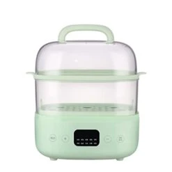 WAZTT Food Steamer 10 Hours Reservation Food Warmer Reheat Automatic Insulation Washable Base Steam Pot Cookware (Color : Gray)