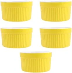 5pcs Porcelain Ramekins For Baking Round Ceramic Ramekins Small Desserts Bowls For Creme Brulee Dishes Puddings 3. 5inch Yellow 15 5pcs Porcelain Ramekins For Baking Round Ceramic Ramekins Small Desserts Bowls For Creme Brulee Dishes Puddings 3. 5inch Yellow -Wilton Shop 312jziohVCL. AC