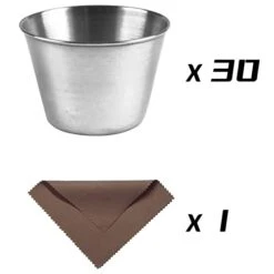 30 Pack Stainless Steel Condiment Sauce Cups Great For Dipping And Portion Cups, 2.5 Oz -Wilton Shop 312vOHM2ssL