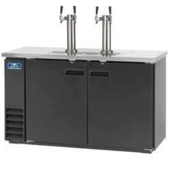 Arctic Air ADD60R-2 61" Double Tap Direct Draw Draft Beer Cooler/Dispenser/Kegerator, Black, 115v