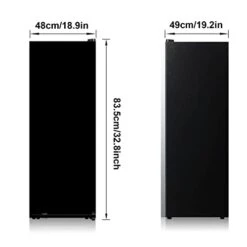 GENERIC 35 Bottles Wine Cooler Refrigerator With Cup Holder Freestanding Wine Cellar For Red, White, Champagne Or Sparkling Wine Quiet Operation Compressor Wine Fridge Digital Temperature Control Black -Wilton Shop 313RC0h53tL