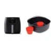 Hilips Premium Airfryer XXL With Fat Removal Technology, 3lb/7qt, Black, HD9650/96 With Philips Kitchen Appliances Master Accessory Kit With Baking Pan And Silicone Muffin Cups, XXL Models, Black -Wilton Shop 313Xtqq0HcL