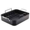 KitchenAid Hard Anodized Roasting Pan/Roaster With Removable Rack, 13 Inch X 15.75 Inch, Matte Black -Wilton Shop 313oGMmgiWL