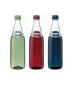 Aladdin Fresco Twist & Go Water Bottle 0.7L Burgundy Red – Two-Way Leakproof Lid For Easy Filling And Cleaning - Carbonated Beverage Friendly - BPA-Free - Smooth Drinking Spout - Dishwasher Safe -Wilton Shop 313sUgbGh5L