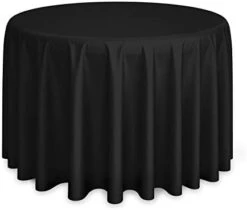 - 20 Premium 120" Round Tablecloths For Wedding/Banquet/Restaurant - Polyester Fabric Table Cloths - Black -Wilton Shop 3140AYlVXL. AC 1