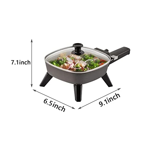 Small Electric Skillet - With Temperature Control Serves 1 To 2 People (6 Inch) 8 Small Electric Skillet - With Temperature Control Serves 1 To 2 People (6 Inch) - Image 6