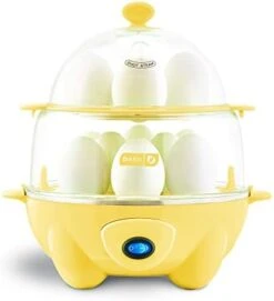 Dash Deluxe Rapid Egg Cooker For Hard Boiled, Poached, Scrambled Eggs, Omelets, Steamed Vegetables, Dumplings & More, 12 Capacity, With Auto Shut Off Feature - Black -Wilton Shop 3147dFfPML. AC